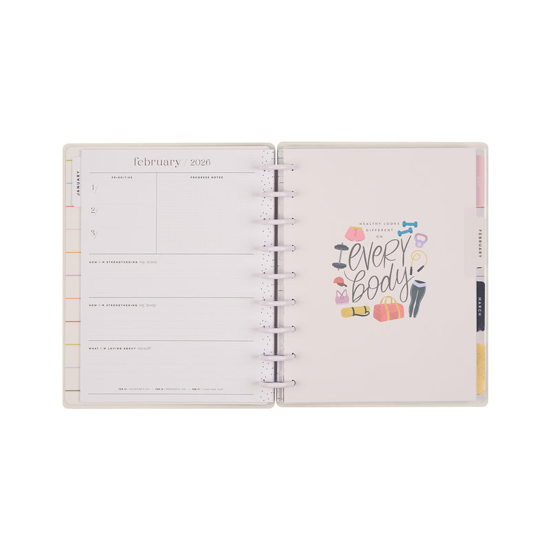 2038 Fitness Icons Customizable Fitness Planner - Classic Fitness Layout - 12 Months