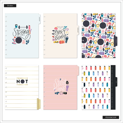 2042 Fitness Icons Customizable Fitness Planner - Classic Fitness Layout - 12 Months