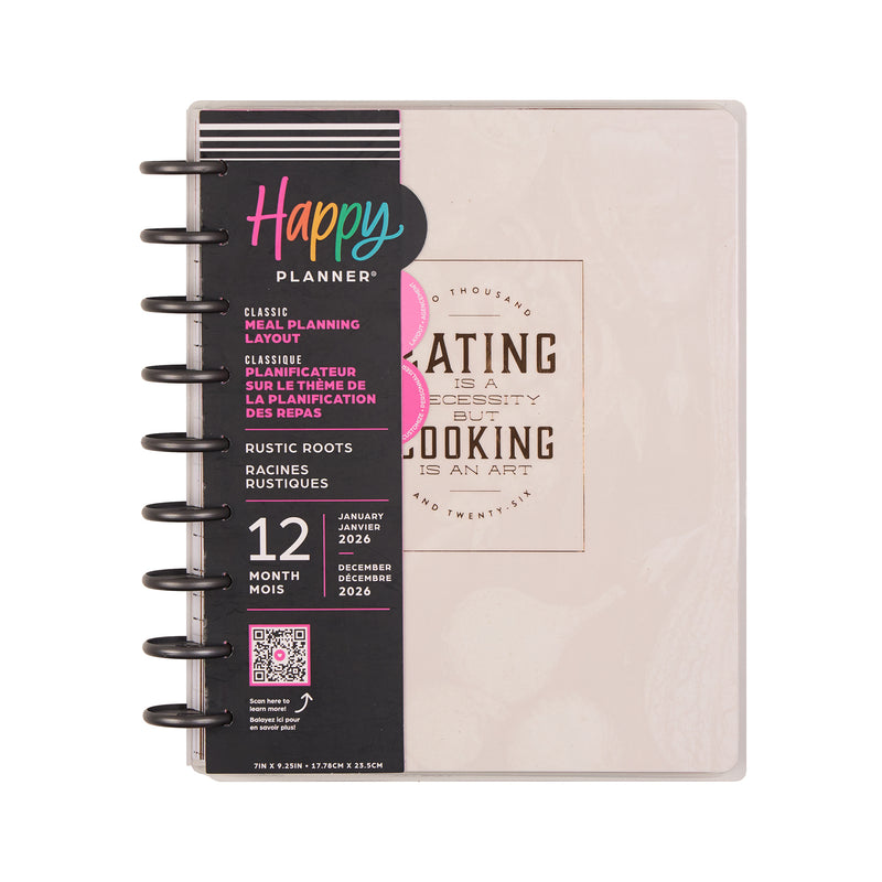 2043 Rustic Roots Customizable Meal Planner - Classic Meal Planning Layout - 12 Month
