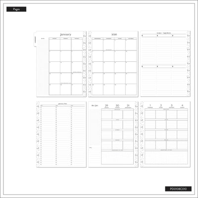 2042 Rustic Roots Customizable Meal Planner - Classic Meal Planning Layout - 12 Month