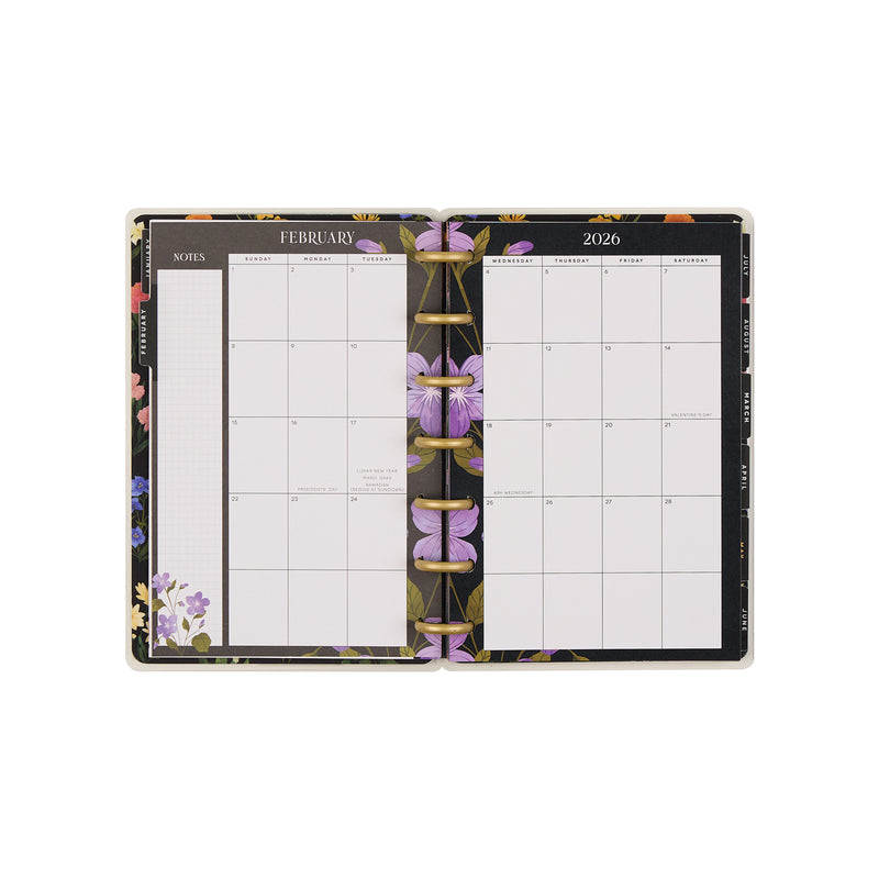 2038 Dark Garden Customizable Planner - Mini Dashboard Layout - 12 Months