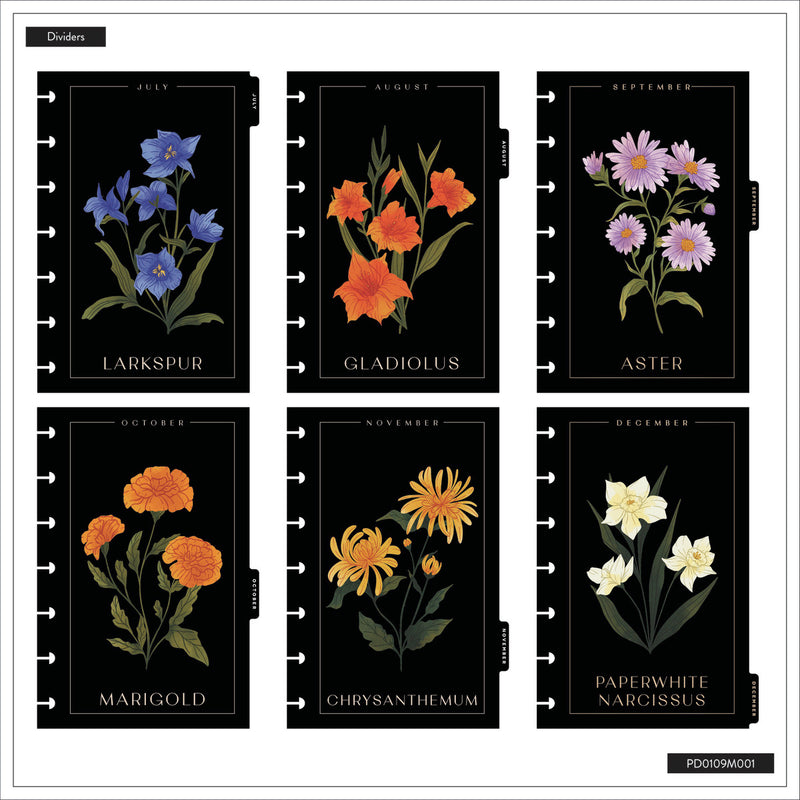 2041 Dark Garden Customizable Planner - Mini Dashboard Layout - 12 Months