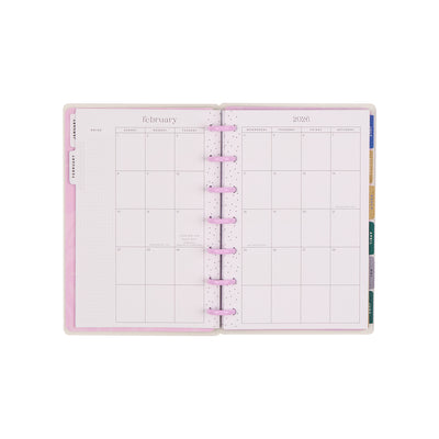 2037 Butterfly Botanics Customizable Planner - Mini Color Block Layout - 12 Months