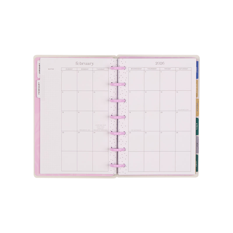 2037 Butterfly Botanics Customizable Planner - Mini Color Block Layout - 12 Months