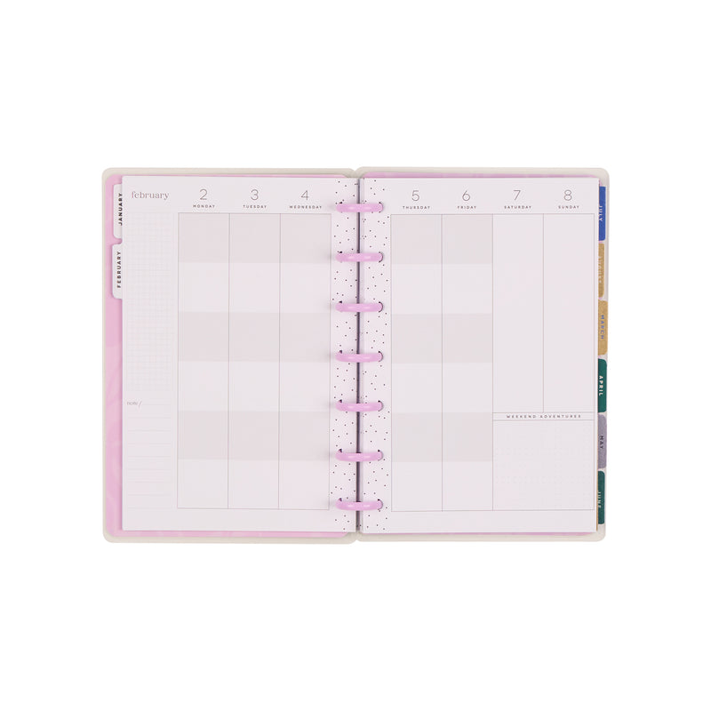 2038 Butterfly Botanics Customizable Planner - Mini Color Block Layout - 12 Months