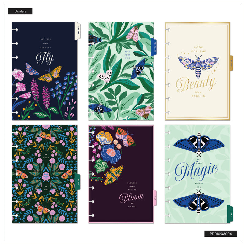 2039 Butterfly Botanics Customizable Planner - Mini Color Block Layout - 12 Months