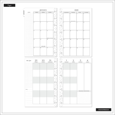 2041 Butterfly Botanics Customizable Planner - Mini Color Block Layout - 12 Months