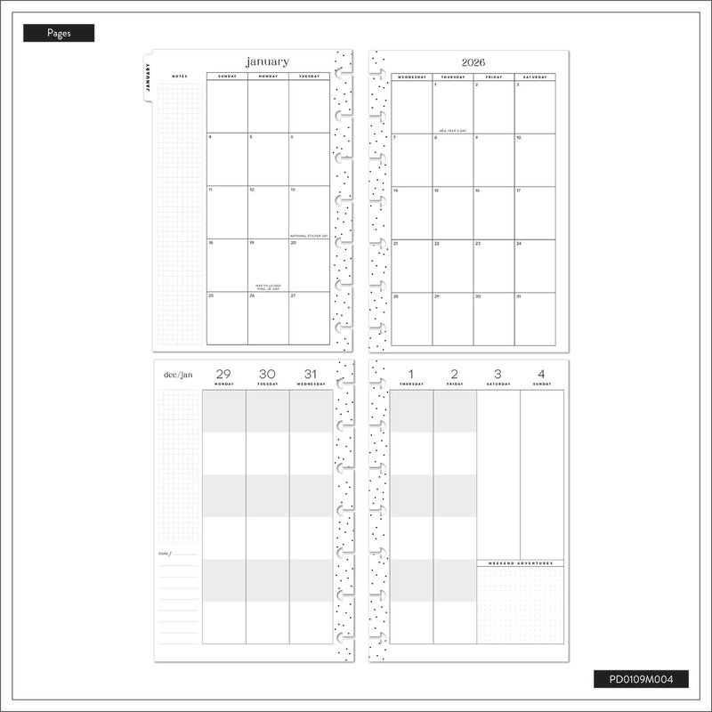 2041 Butterfly Botanics Customizable Planner - Mini Color Block Layout - 12 Months