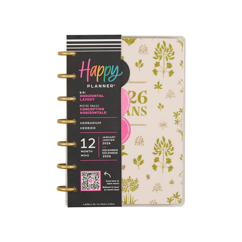 2041 Herbarium Customizable Planner - Mini Horizontal Layout - 12 Months