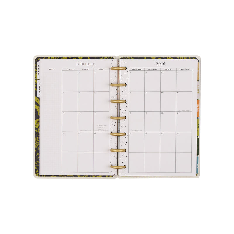 2036 Herbarium Customizable Planner - Mini Horizontal Layout - 12 Months