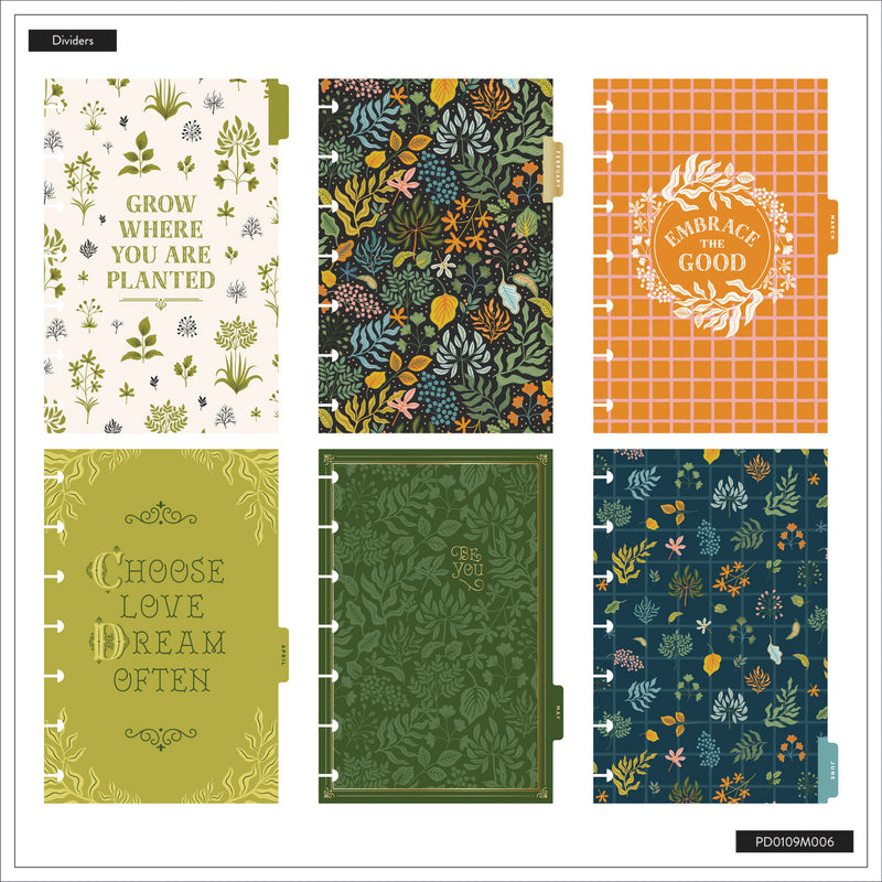 2038 Herbarium Customizable Planner - Mini Horizontal Layout - 12 Months