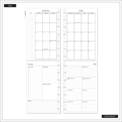 2043 Heritage Charm Customizable Planner - Mini Dashboard Layout - 12 Months