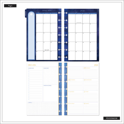 2042 Star Signs Customizable Planner - Mini Dashboard Layout - 12 Month