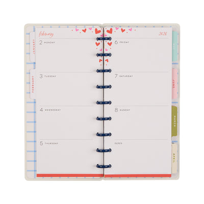 2037 Seasonal Charm Customizable Planner - Skinny Classic Horizontal Layout - 12 Month
