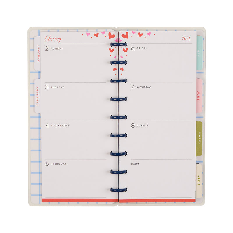 2037 Seasonal Charm Customizable Planner - Skinny Classic Horizontal Layout - 12 Month