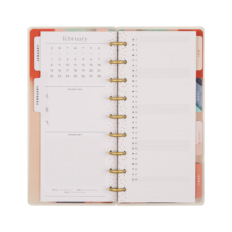 2038 Watercolor Grace Customizable Faith Planner - Skinny Classic Horizontal Layout - 12 Month