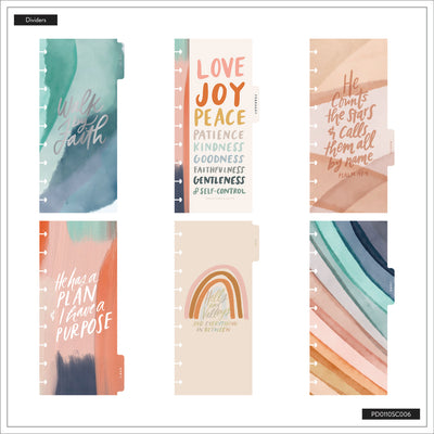 2040 Watercolor Grace Customizable Faith Planner - Skinny Classic Horizontal Layout - 12 Month