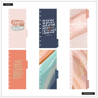 2041 Watercolor Grace Customizable Faith Planner - Skinny Classic Horizontal Layout - 12 Month