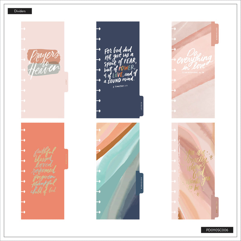 2041 Watercolor Grace Customizable Faith Planner - Skinny Classic Horizontal Layout - 12 Month