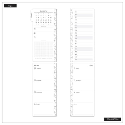2042 Watercolor Grace Customizable Faith Planner - Skinny Classic Horizontal Layout - 12 Month