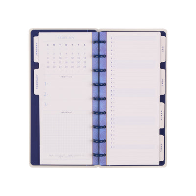 2040 Star Signs Customizable Planner - Skinny Classic Horizontal Layout - 12 Month