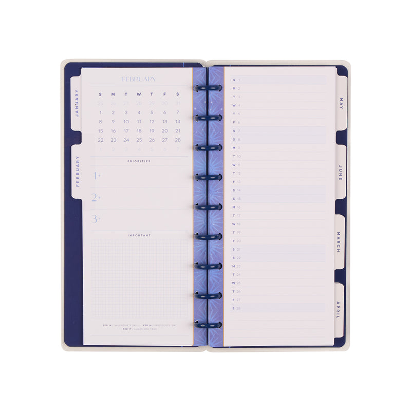 2040 Star Signs Customizable Planner - Skinny Classic Horizontal Layout - 12 Month