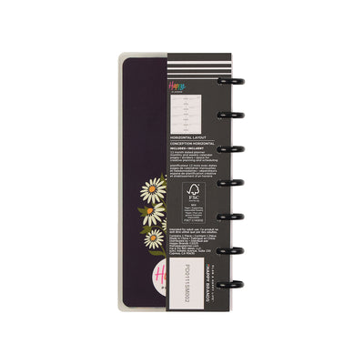 2041 Florescent Florals Customizable Planner - Skinny Mini Horizontal Layout - 12 Months