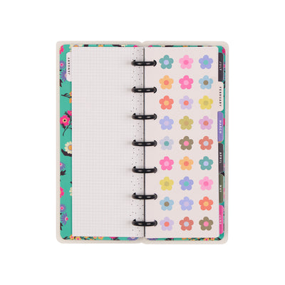 2033 Florescent Florals Customizable Planner - Skinny Mini Horizontal Layout - 12 Months
