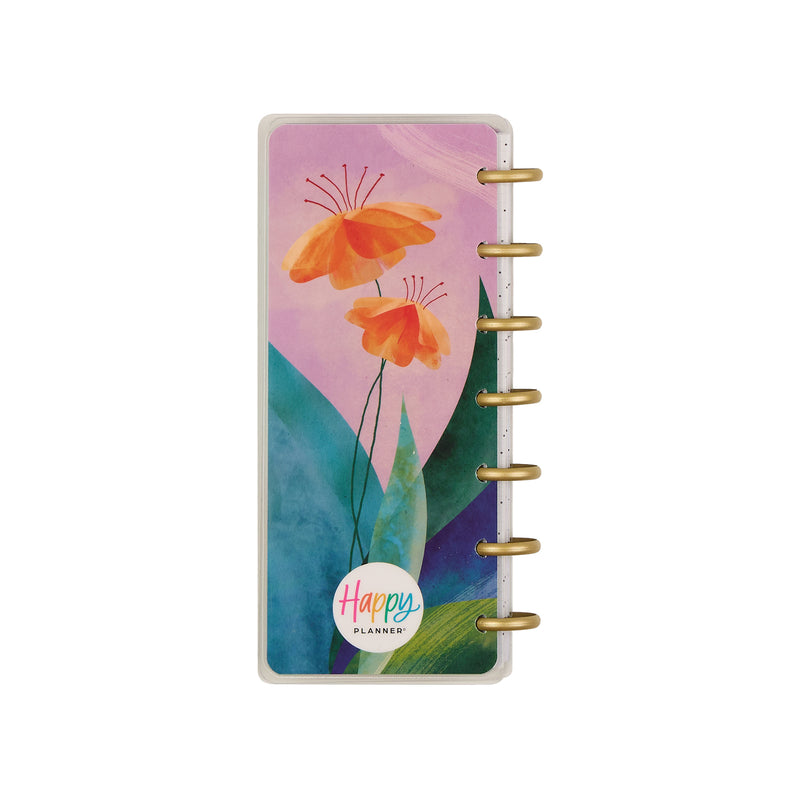 2041 Floral Energy Customizable Planner - Skinny Mini Horizontal Layout - 12 Months