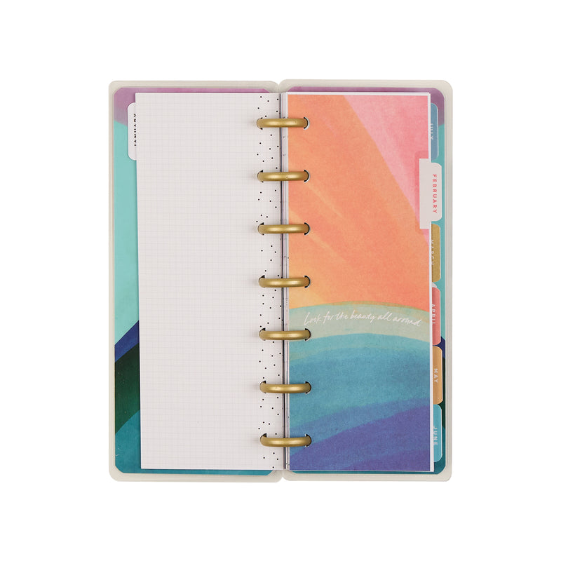 2034 Floral Energy Customizable Planner - Skinny Mini Horizontal Layout - 12 Months