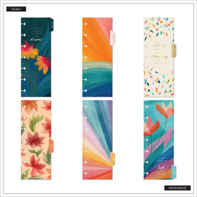 2037 Floral Energy Customizable Planner - Skinny Mini Horizontal Layout - 12 Months