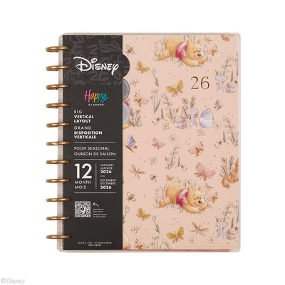 2044 Disney Winnie the Pooh Seasonal Customizable Planner - Big Vertical Layout - 12 Months