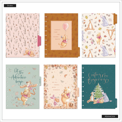 2041 Disney Winnie the Pooh Seasonal Customizable Planner - Classic Dashboard Layout - 12 Months