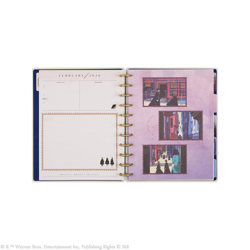 2039 Harry Potter Enchanted Grounds Customizable Planner - Big Color Block Layout - 12 Months