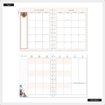 2042 Harry Potter Enchanted Grounds Customizable Planner - Big Color Block Layout - 12 Months