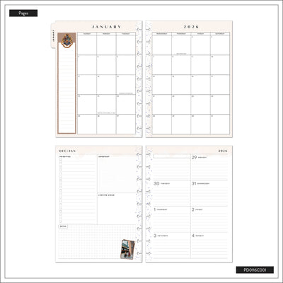 2043 Harry Potter Enchanted Grounds Customizable Planner - Classic Dashboard Layout - 12 Months