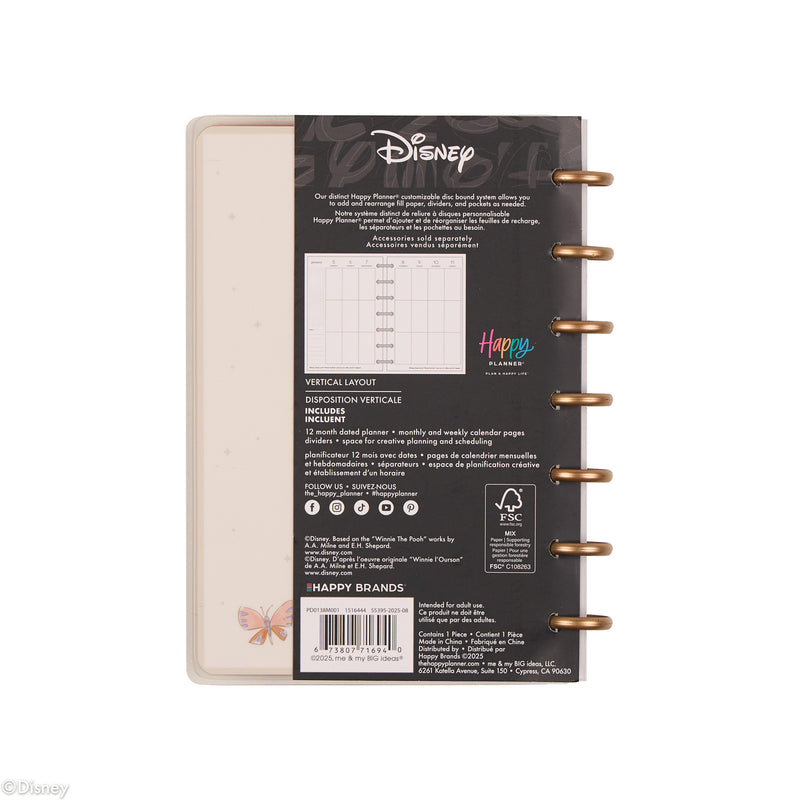 2047 Disney Winnie the Pooh Seasonal Customizable Planner - Mini Vertical Layout - 12 Month