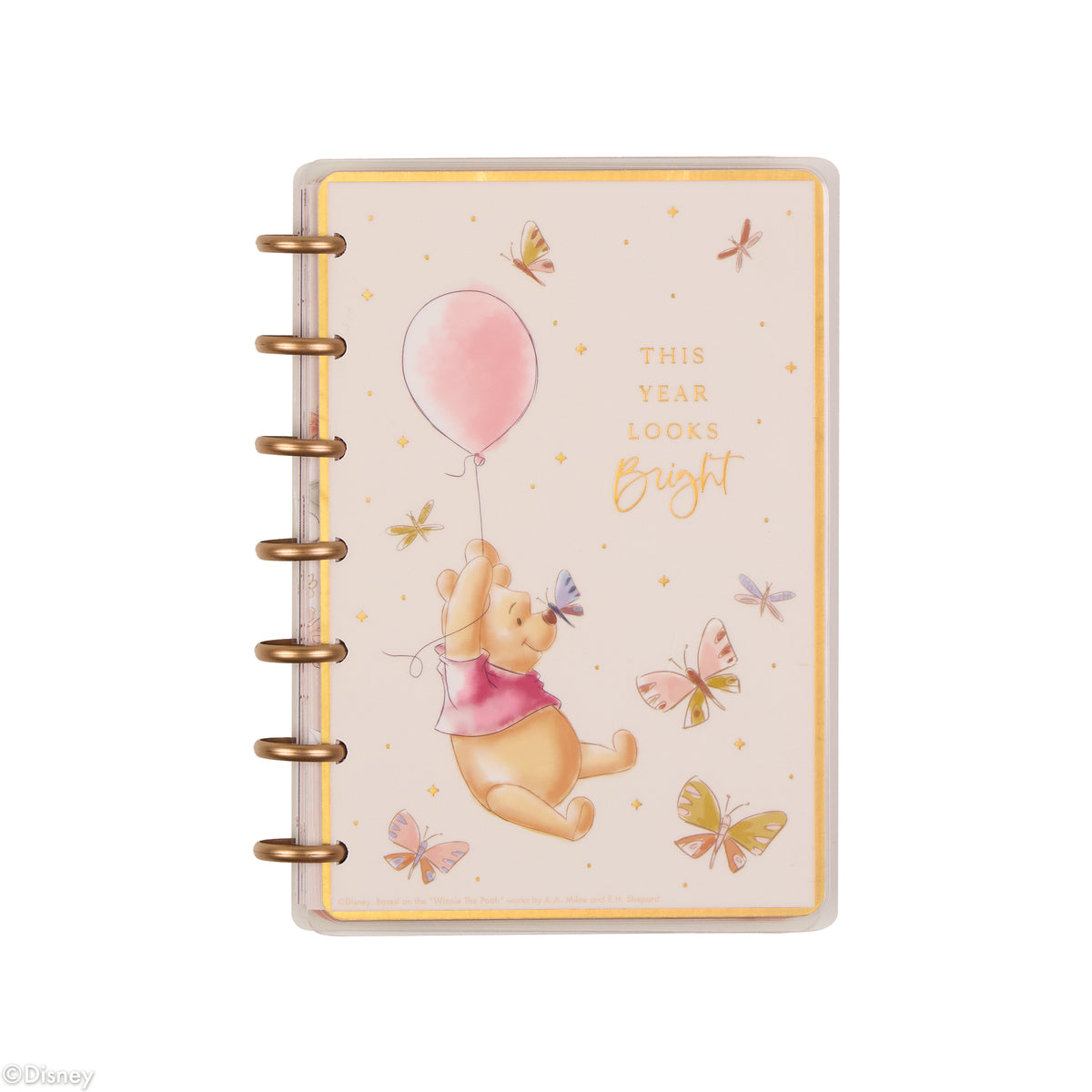 2026 Disney Winnie the Pooh Seasonal Customizable Planner - Mini Vertical Layout - 12 Month