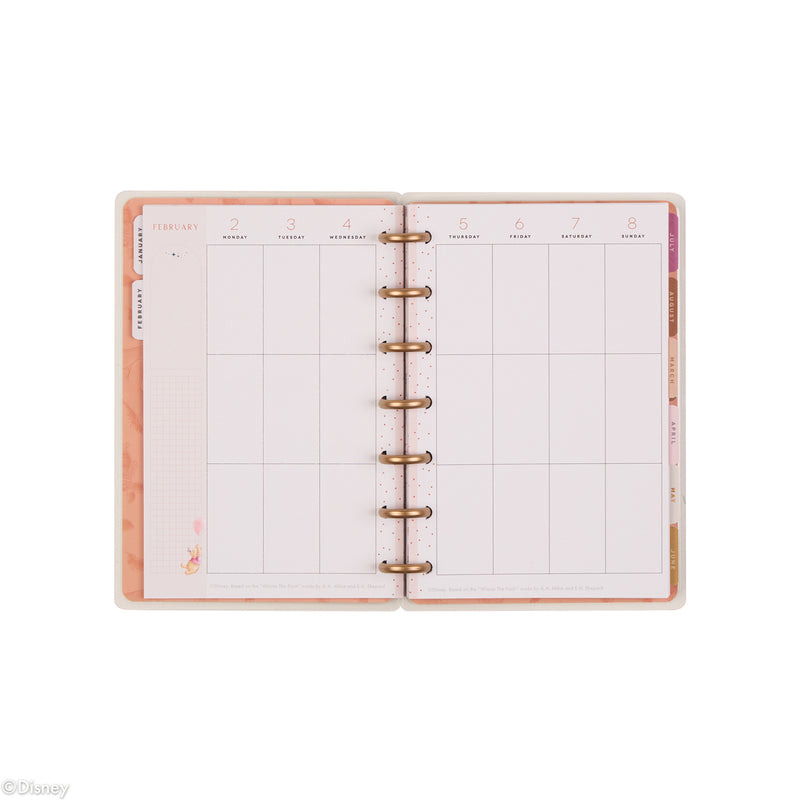2041 Disney Winnie the Pooh Seasonal Customizable Planner - Mini Vertical Layout - 12 Month