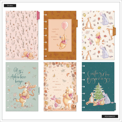 2043 Disney Winnie the Pooh Seasonal Customizable Planner - Mini Vertical Layout - 12 Month