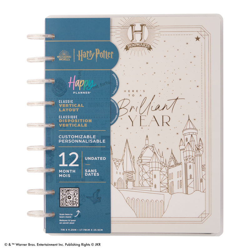 Undated Harry Potter Customizable Planner - Classic Vertical Layout - 12 Months