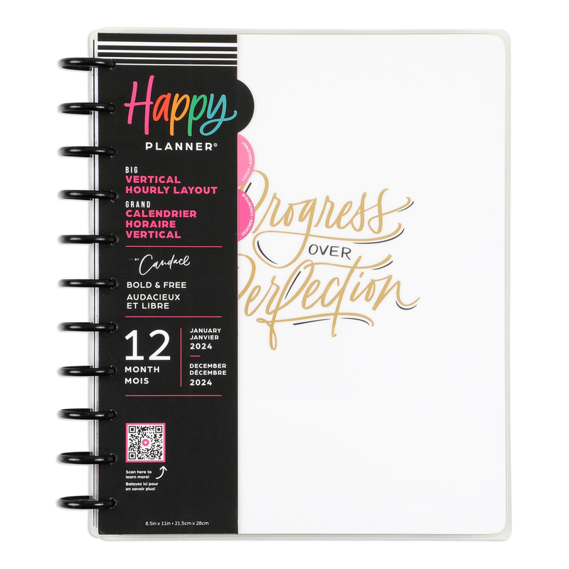 2024 Happy Planner x By Candace Bold & Free Planner - Big Vertical Hourly Layout - 12 Months