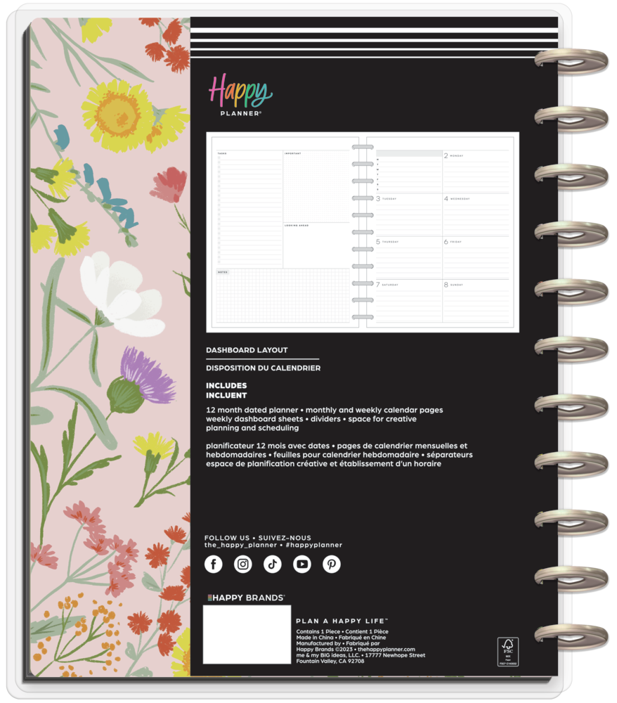 2025 Superbloom Happy Planner Big Dashboard Layout 12 Months The