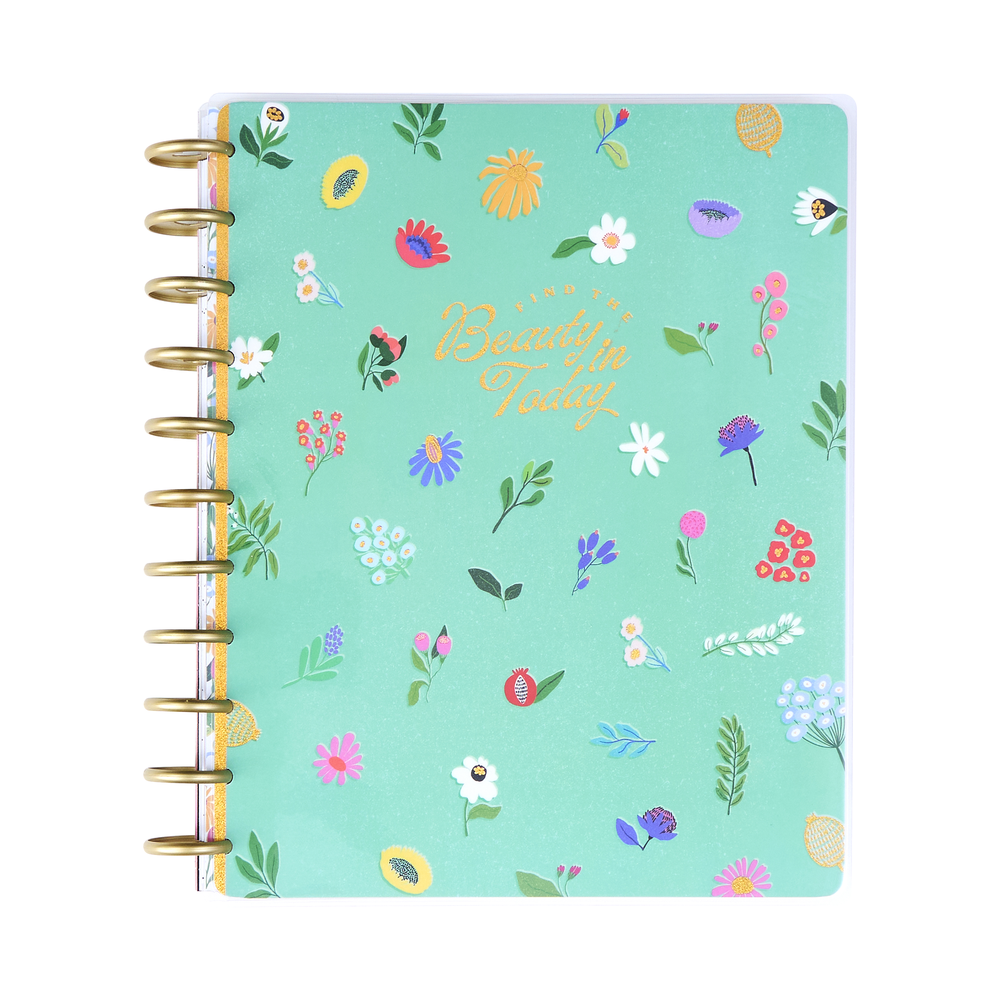 2025 Brilliant Blooms Planner Big Vertical Layout 12 Months Happy