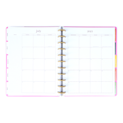 2025 Brilliant Blooms Planner - Big Vertical Layout - 12 Months