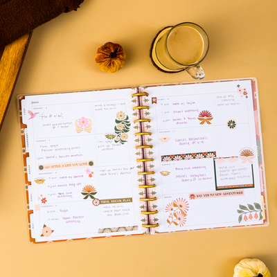 2025 Desert Rose Planner - Big Horizontal Layout - 12 Months