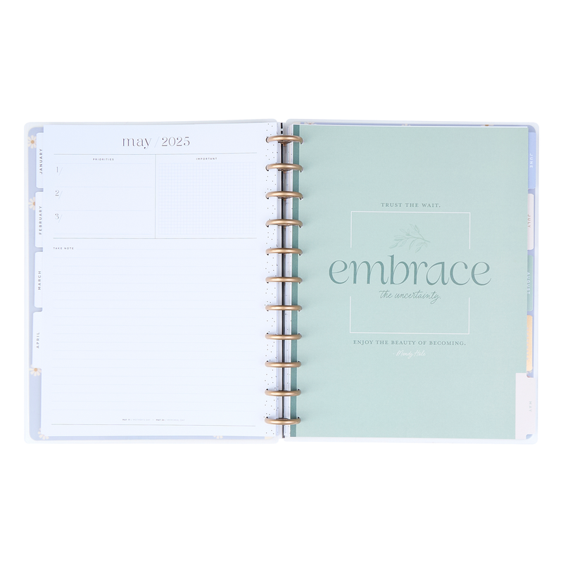 2025 Forest Flowers Planner - Big Dashboard Layout - 12 Months