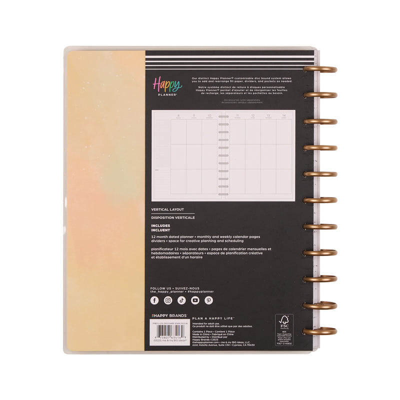 2043 Textured Canvas Customizable Planner - Big Vertical Layout - 12 Month