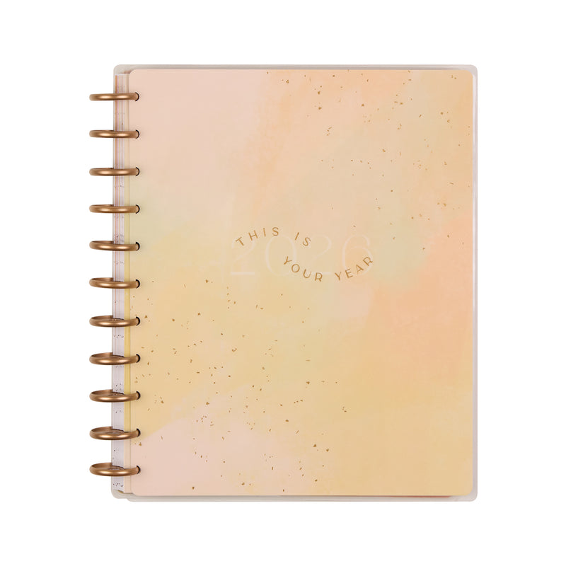 2026 Textured Canvas Customizable Planner - Big Vertical Layout - 12 Month