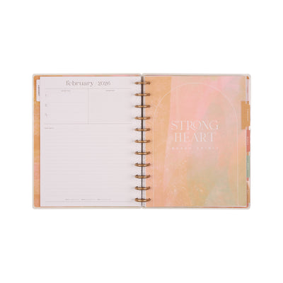 2035 Textured Canvas Customizable Planner - Big Vertical Layout - 12 Month